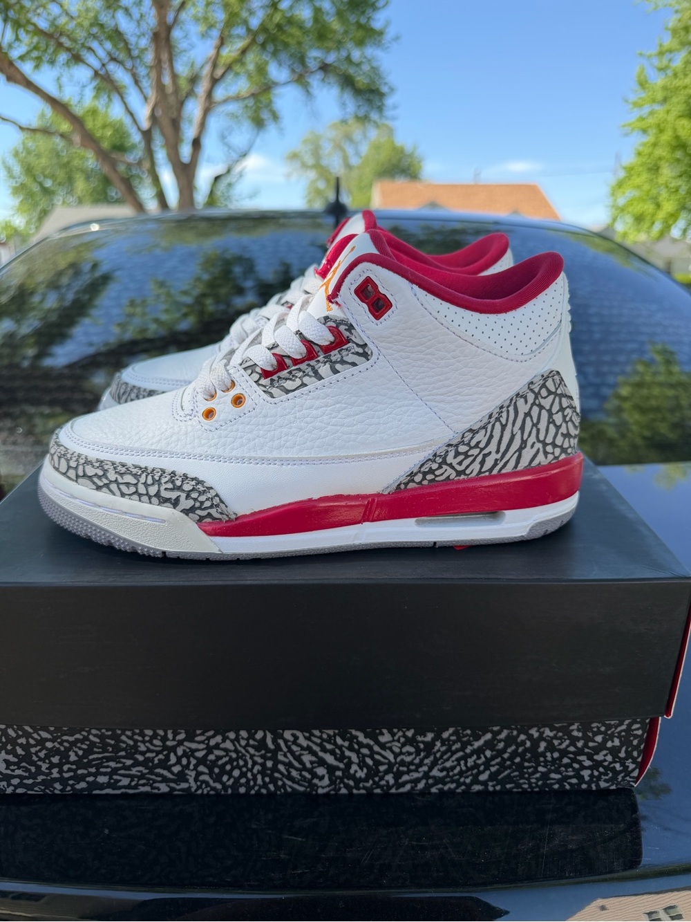 Jordan 3 Cardinal (GS) - Picture 4 of 6